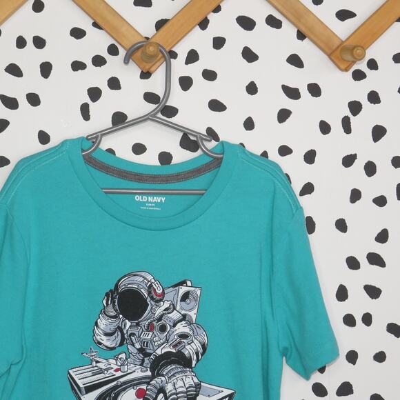 Old Navy Blue Astronaut Space DJ Boys Graphic T-Shirt - Picture 2 of 6